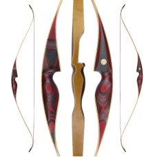 JACKALOPE - Red Beryl - 64" - On Piece Recurvebow   